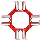 ACBAGI コーナー クランプ 4個 セット 90° 直角 木工定規 DIY 工具 (赤 4個)