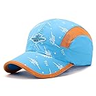 (コネクタイル) 夏 メッシュキャップ キッズ 軽量 速乾性 帽子 子供 男の子 女の子 UV プロテクション キャップ 調整可能 レイクブルー