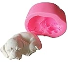 【Ever garden】 犬 立体 動物 シリコンモールド レジン アロマストーン 手作り 石鹸 キャンドル 樹脂 粘土 オルゴナイト 型 抜き型