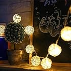 イルミネーションライト ストリングライト クリスマス パーティー 結婚式 誕生日 飾りライト ボール型 電池式 電飾 室内室外 防水 電球色 LED 1.5m 電球数10