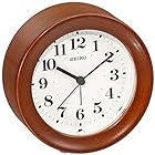 セイコークロック(Seiko Clock) 置き時計 目覚まし時計 掛け時計 アナログ 木枠 茶木地塗装 本体サイズ:11×11×4.8cm KR899B
