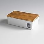 LOLO | バターケース | 200g | 木蓋 | ホワイト | 陶器 | 日本製 |