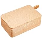 ナガオ バターケース ?(ブナ)の木 くりぬき バターナイフ付 木製