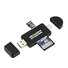 Whatif カードリーダー SD/Micro SDカード両対応 OTG機能付き Type-C/Micro usb/USB接続 MacOS/Windows/Androidスマートフォン・タブレット用