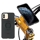 TiGRA Sport スマホホルダー MountCase (iPhone XS/X) スマホスタンド 自転車 ロードバイク (防水 / 簡単2タッチで着脱 / 縦横対応)