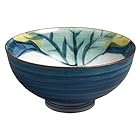 飯碗 おしゃれ : 有田焼 呉須巻内かぶ絵 茶碗(大) Japanese Rice bowl Porcelain/Size(cm) Φ12.3x6/No:724209