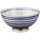 飯碗 おしゃれ ： 有田焼 黒巻ライン 特大茶碗 Japanese Rice bowl Pottery/Size(cm) Φ14.6x7/No:769293