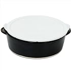 レンジ 簡単 料理 : 有田焼 レンジで焼けるくん 丸(月白) レシピ付き Japanese Microwave cooker bowl Porcelain & Heat-resistant Ceramics/Size(cm) 14x16x5.4