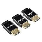 HDMI DisplayPortダミープラグ表示エミュレータEDIDエミュレータフィットヘッドレスプラグ4?K ( 3840?x 2160?) 3?- Pack