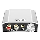 REIYIN DA-01 高性能192kHz 24bit DAC デジタル(光＆同軸)→アナログ(RCA) Toslink/Coaxial から RCA/AUX オーディオの変換器・DAコンバーター・ヘッドアンプ・3.5mmジャック 音量ボリュー