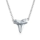 [Bling Jewelry] 女性のティーンのための航海の漁師の海洋のノーティカル動物のハワイの鮫の歯のペンダントのネックレスは終了した.925のスターリング・シルバーを打ちました
