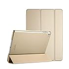 ProCase iPad mini 4 ケース スマート 超スリム スタンド フォリオ保護ケース 半透明フロスト バックカバー 対応機種：iPad mini 4世代 7.9"" (2015)-ゴールド