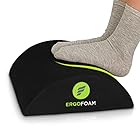 ErgoFoam 人間工学デザインデスク下設置型フットレスト‐プレミアムベルベット柔らかいフォーム素材デスク用フットレスト‐最も快適な腰痛、背痛、膝痛の対象にするデスク用フットレスト(ブラック)