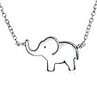 [Bling Jewelry] 女性のティーン .925 スターリング シルバー カスタマイズ可能なシンプルなラッキー動物園動物良い運ゾウ ペンダント駅ネックレスをパーソナライズします。