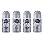 (Pack of 4) Nivea Silver Protect Anti-perspirant Deodorant Roll On for Men 4x50ml - (4パック) ニベア銀保護する制汗剤デオドラントロールオン男性用4x50ml