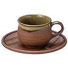 山下工芸 カップ_ソーサー 陶器 φ7×6cm(160cc) 南蛮織部流コーヒー碗と受皿 15050780