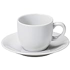 山下工芸 カップ_ソーサー 白 φ7.8×6.6cm(195cc) 白磁PPコーヒー碗と受皿 15053490