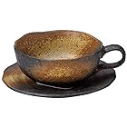 山下工芸(Yamashita kogei) カップ_ソーサー 陶器 φ11×5cm(270cc) 黒備前スープ碗と受皿 15049890