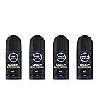(Pack of 4) Nivea Deep Anti-perspirant Deodorant Roll On for Men 50ml - (4パック) ニベア深い制汗剤デオドラントロールオン男性用50ml