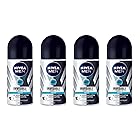 (Pack of 4) Nivea Invisible Black & White Fresh Scent Anti-perspirant Deodorant Roll On for Men 50ml - (4パック) ニベア不可解黒そして白新鮮