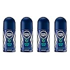 (Pack of 4) Nivea Fresh Ocean Deodorant Roll On for Men 4x50ml - (4パック) ニベア新鮮な海洋デオドラントロールオン男性用4x50ml