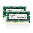 Royemai 8GB 12800 PC3L 12800S 1600 SO-DIMM RAM 2x4GB DDR3L 1,600MHz PC3 1.35V CL11 2Rx8 ノンECCメモリ アンバッファード メモリモジュール ノートパソコン/