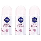 (Pack of 3) Nivea Pearl & Beauty Anti-perspirant Deodorant Roll On for Women 3x50ml - (3パック) ニベアパールそしてビューティー制汗剤デオドラントロールオン女