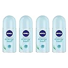(Pack of 4) Nivea Energy Fresh Anti-perspirant Deodorant Roll On for Women 4x50ml - (4パック) ニベアエネルギー新鮮な制汗剤デオドラントロールオン女性のための4