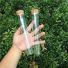 Jarvials 出品する 6個150MLワイン軟木栓ガラス瓶 透明中性ガラス。大容量ガラスボトル (6, 37x200x34)