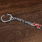 1pc HONDAシビックカースタイリングブラック/ホワイトのための車メタルタイプR TYPERキーホルダーキーリングKeyfob