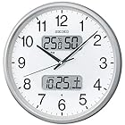 セイコー クロック 掛け時計 電波 アナログ カレンダー温度 湿度 表示 02:銀色メタリック 01:直径35cm BC405S