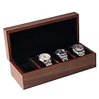木製腕時計ケース 腕時計収納ケース高級ウォッチボックス 父の日敬老の日誕生日プレゼント (4本収納)