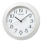 セイコークロック 掛け時計 置き時計兼用 電波 アナログ 白パール 本体サイズ:直径20.3×4.4cm KX241W