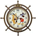 セイコークロック(Seiko Clock) 掛け時計 キャラクター ディズニーミッキーマウス 電波 アナログ 飾り振り子 茶 本体サイズ:39.6×39.6×6.1cm FW583A