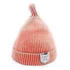 [ゴエン] Baby Cap 5色 かわいい赤ちゃんの男の子と女の子が秋冬のニット帽子秋の帽子を保つ (ピンク)