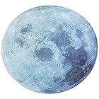 プラネット リアルプリント 円形ラグ マット 月 地球 直径140cm 地球 (月（moon))