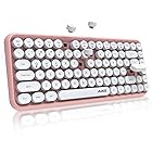 FELiCON ブルートゥースキーボード 308i ワイヤレスキーボード コンパクトキーボード 軽量 Bluetoothキーボード タイプライター (ピンク)