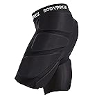 Bodyprox プロテクティブ パッド入りショーツ スノーボード 、スケートやスキー用、ヒップ、お尻や尾てい骨を3D保護(S)ブラック