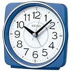 セイコークロック(Seiko Clock) 置き時計 青メタリック 本体サイズ:10.8×11.0×6.0cm 目覚まし時計 電波 アナログ KR335L