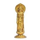 仏像 ペット観音菩薩 16cm（金色） ＿『動物守護・ペット供養』 高岡銅器(Ｐかんのん/M)