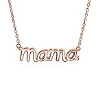 [Bling Jewelry] [ブリングジュエリー] ピンクゴールドメッキ シルバー925製 MAMA ママ ネーム レターネックレス