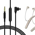 Geekria ケーブル Sony WI-1000X WI-H700 MDR-EX750bt JVC HA-FD70BT 等 ネックバンド ヘッドセット 用 WIRELESS を WIRED 交換するケーブル (3.5mm Jack to Mic