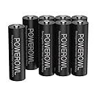 POWEROWL 単3形充電式ニッケル水素電池8個セット 大容量 自然放電抑制 環境保護(2800mAh、約1200回循環使用可能)