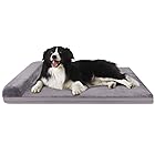 JoicyCo 犬 ベッド ペットベッド 冬 犬マット 洗える 犬ベッド大型犬 柔らかい クッション性が 足腰の弱いペットに最適 枕付き 取り外せるカバー 滑り止め（グレー L）