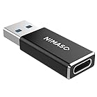 NIMASO USB Type C（メス）to USB 3.0（オス）変換アダプタ【両面USB 3.0 高速データ伝送】QC3.0 高速充電 スマホ/パソコンなどに対応 usb c 変換コネクタ Black NAD22A437
