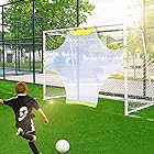 MOCOHANA サッカーゴールターゲットネット フットボール トレーニングネット ポータブル サッカーネット 練習 シューティングゴールショット 10フィート x 6フィート