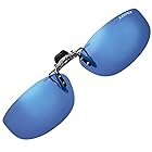 [cliponkeeper] キーパー 日本製 偏光 前掛け クリップ 式 サングラス メガネの上から 紫外線カット UVカット 超軽量 跳ね上げ式 男女兼用 幅広 横長 タイプ 9330-33