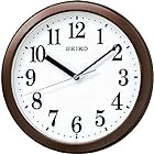 セイコークロック(Seiko Clock) 掛け時計 茶メタリック 直径28.0x4.6cm 電波 アナログ コンパクトサイズ KX256B