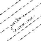 [ChainsHouse] ステンレス ネックレス レディース 人気 65センチ+5センチ 幅1.2ミリ シルバー 極細 スネークチェーン メンズ アクセサリー