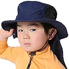 [FELLOW] フェロー ビーチハット 全33色 UVカット 子供 サーフハット サファリハット キッズ 帽子 フリーサイズ プール 紫外線対策 UPF50+ ネイビー S 54cm